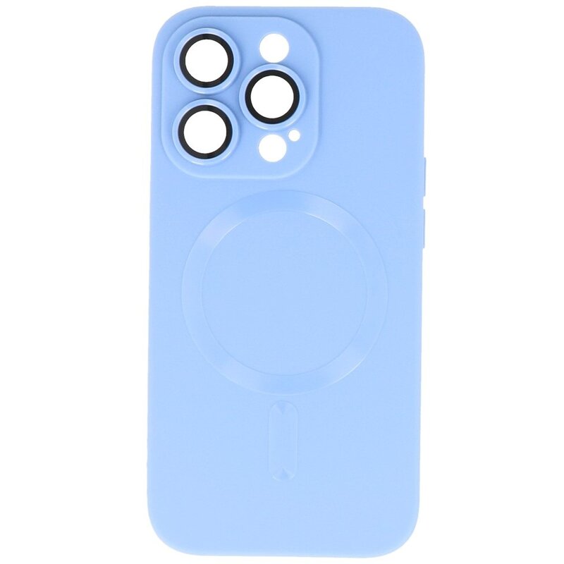 MagSafe Hoesje met Camera Beschermer voor iPhone 15 Pro Blauw