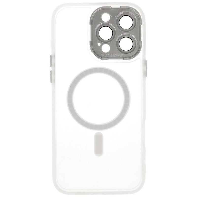Mat-Transparent met Camera Beschermer Magsafe Case voor iPhone 15 Pro Wit