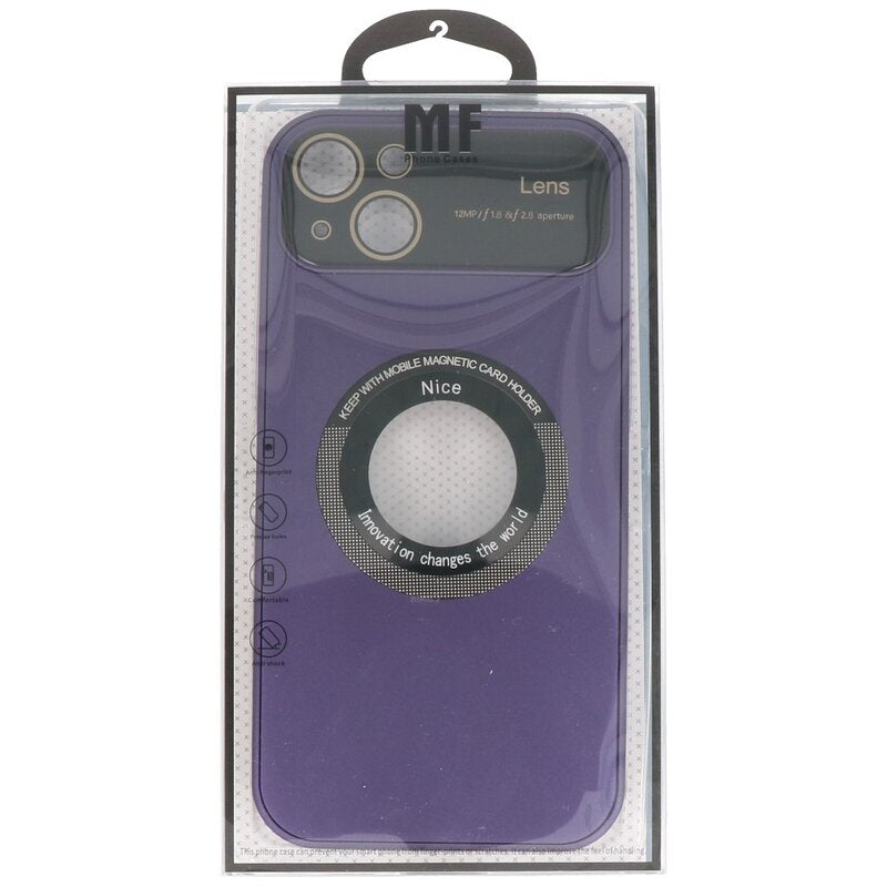 Prime Magsafe Case met Camera Beschermer voor iPhone 15 Plus Purple