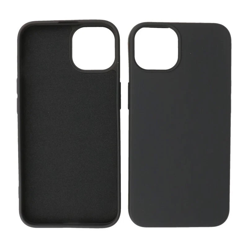 Fashion Backcover Telefoonhoesje - Color Hoesje - Geschikt voor iPhone 15 Plus - Zwart