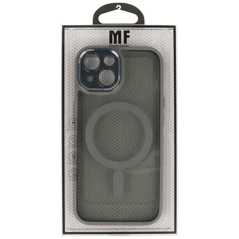 Magsafe Aluminium Camera Beschermer Hoesje voor iPhone 15 Grijs