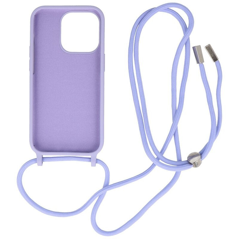 2.5 mm Hoes met Koord voor iPhone 14 Pro Max Paars