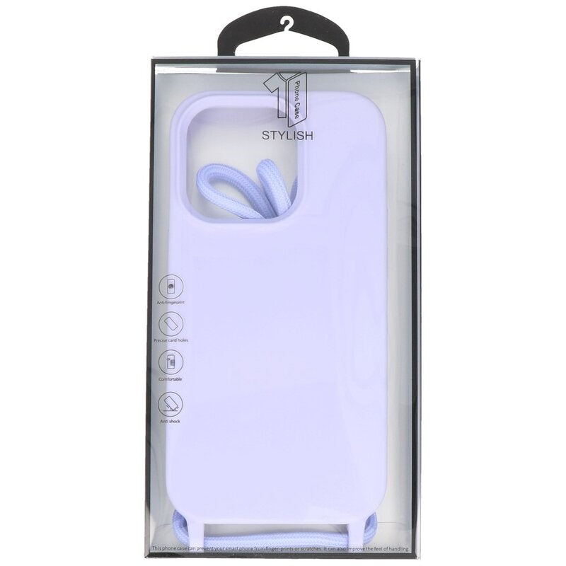 2.5 mm Hoes met Koord voor iPhone 14 Pro Max Paars