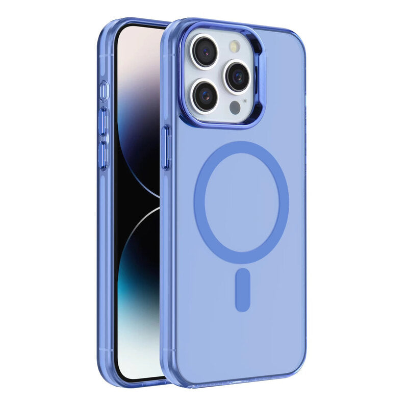 IMD Magnetic Fashion Color Hard Case voor iPhone 14 Pro Max Navy