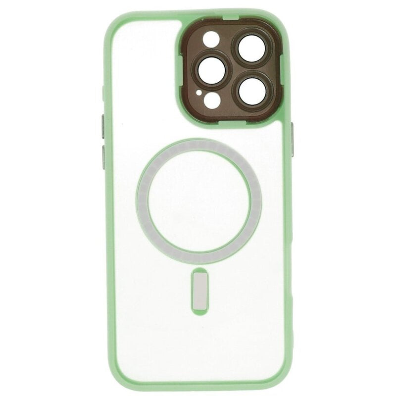 Mat-Transparent met Camera Beschermer Magsafe Case voor iPhone 14 Pro Max Groen