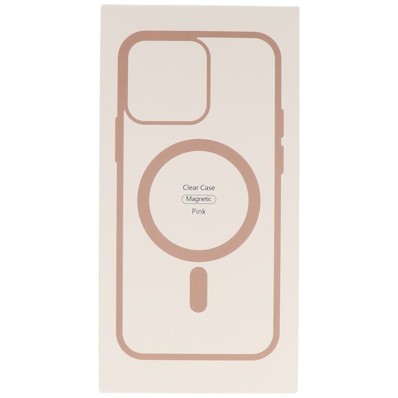 Fashion Color-Transparent Magsafe Case voor iPhone 14 Pro Max Roze