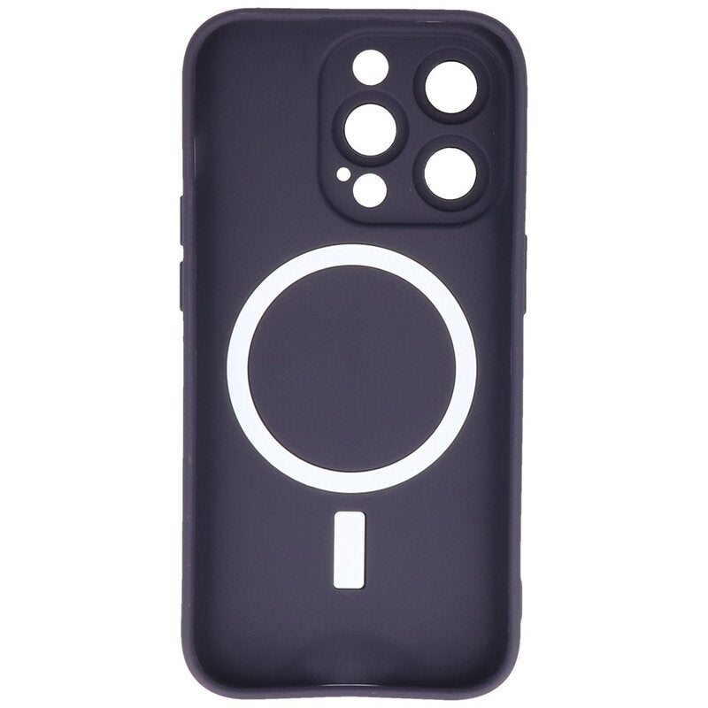 MagSafe Hoesje met Camera Beschermer voor iPhone 14 Pro Max Nacht Paars