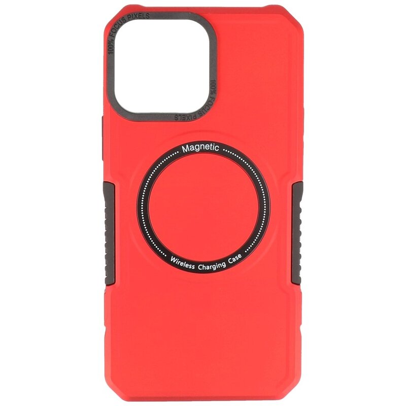 Magnetic Charging Case voor iPhone 14 Pro Rood
