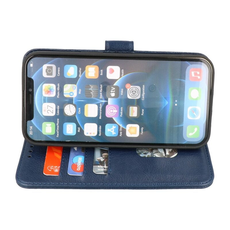 Bookstyle Wallet Cases Hoesje voor iPhone 14 Plus Navy