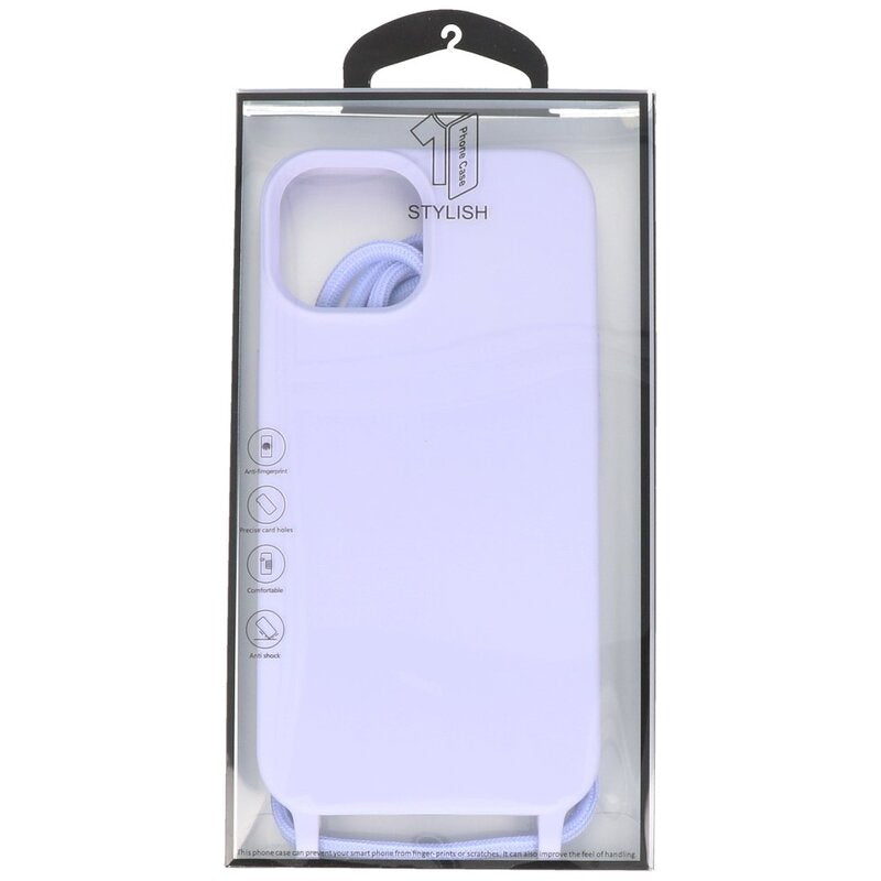 2.5 mm Hoes met Koord voor iPhone 14 Plus Paars