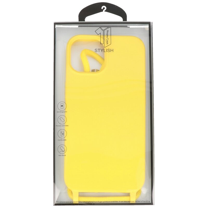 2.5 mm Hoes met Koord voor iPhone 14 Plus Geel
