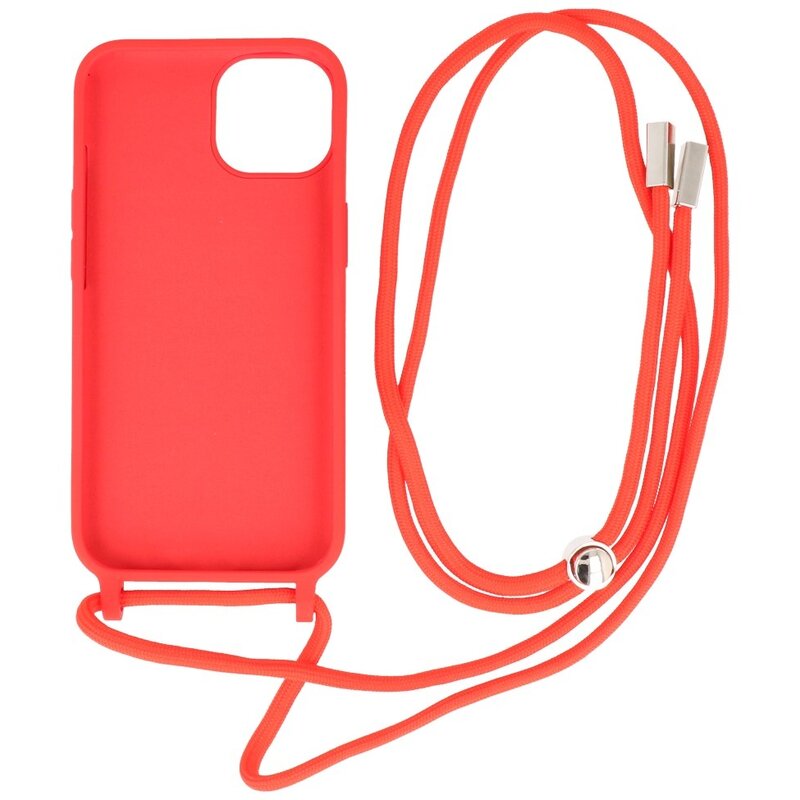 2.5 mm Hoes met Koord voor iPhone 14 Plus Rood