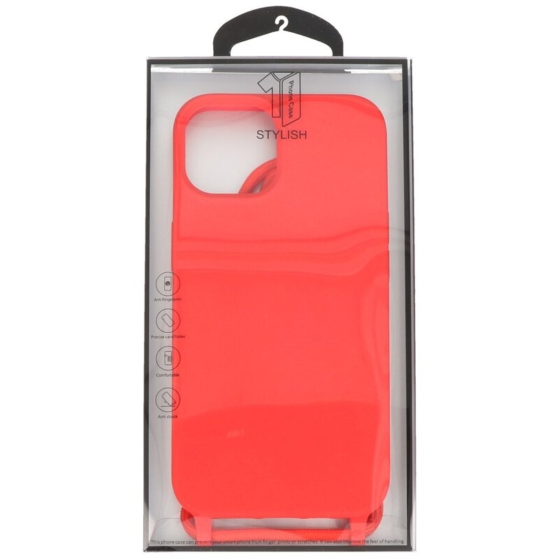 2.5 mm Hoes met Koord voor iPhone 14 Plus Rood