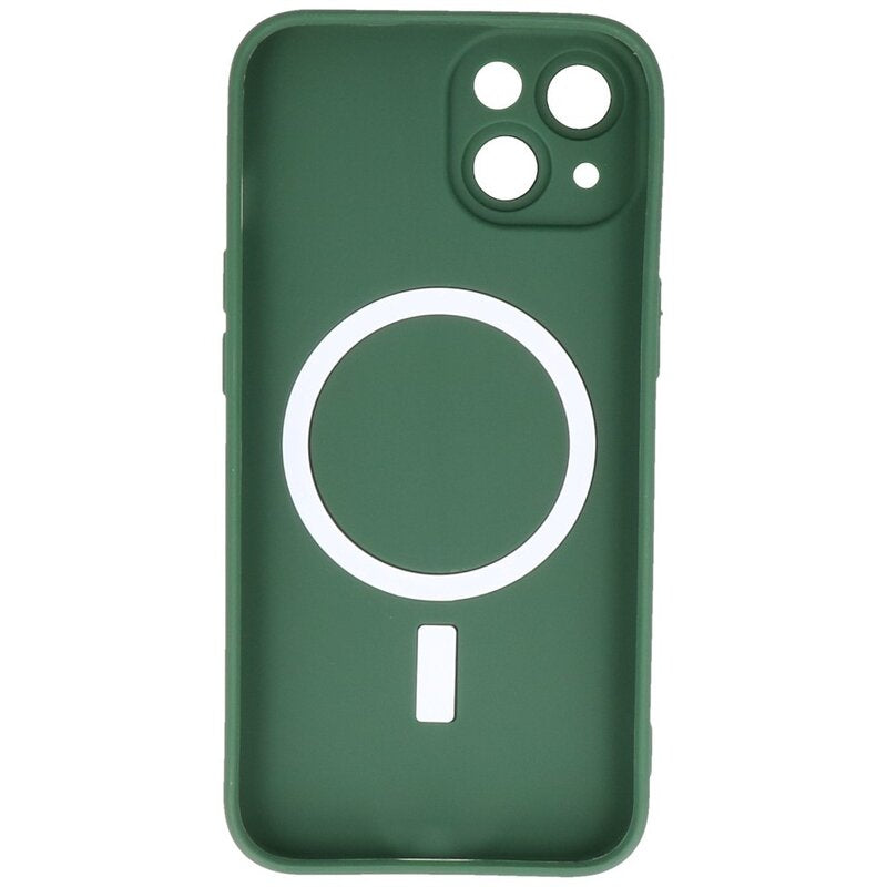 MagSafe Hoesje met Camera Beschermer voor iPhone 14 Donker Groen