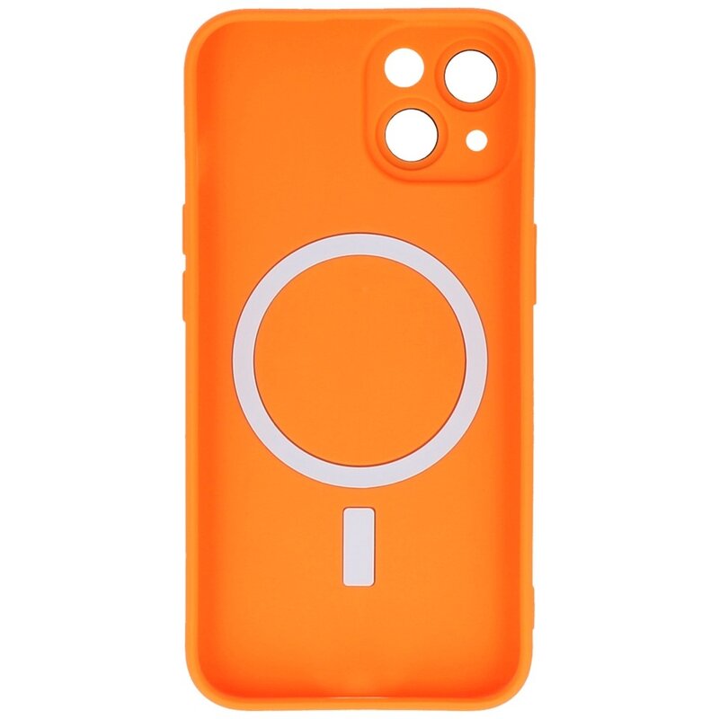 MagSafe Hoesje met Camera Beschermer voor iPhone 14 Oranje