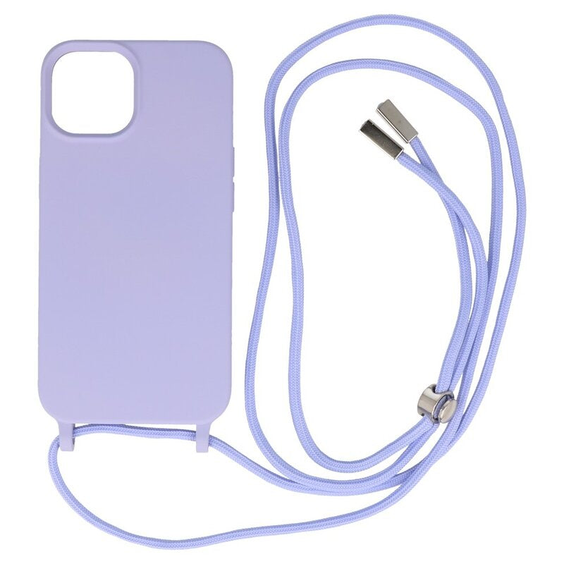2.5 mm Hoes met Koord voor iPhone 14 Paars