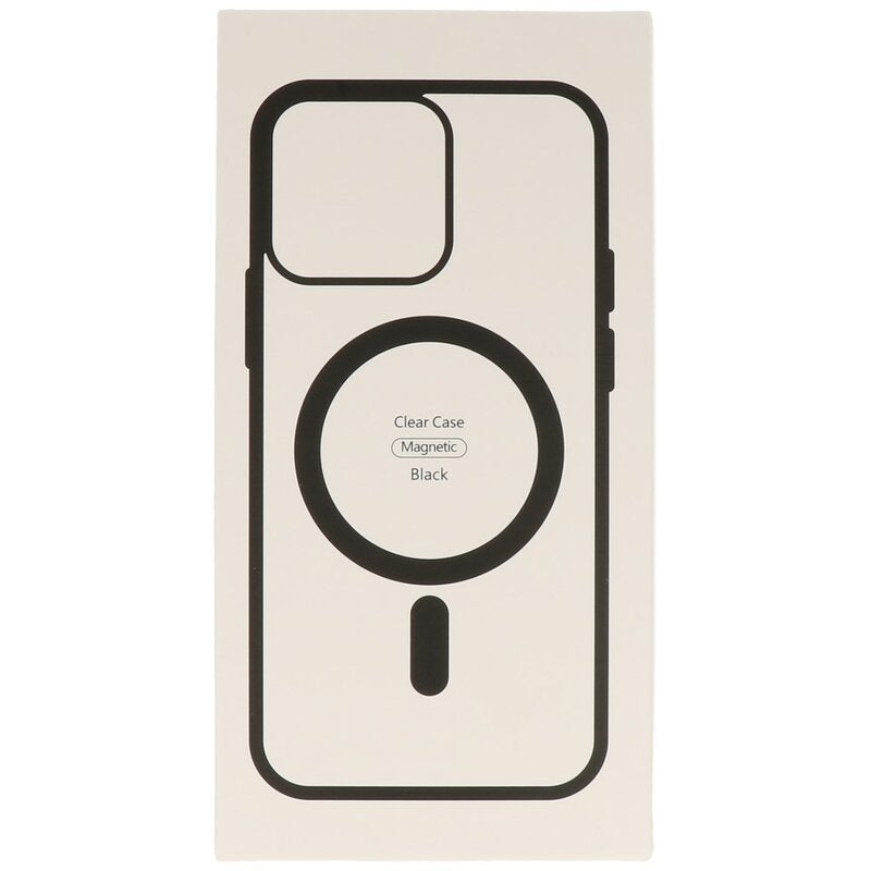 Fashion Color-Transparent Magsafe Case voor iPhone 14 Zwart