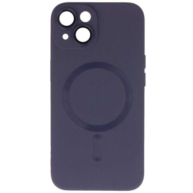 MagSafe Hoesje met Camera Beschermer voor iPhone 14 Nacht Paars