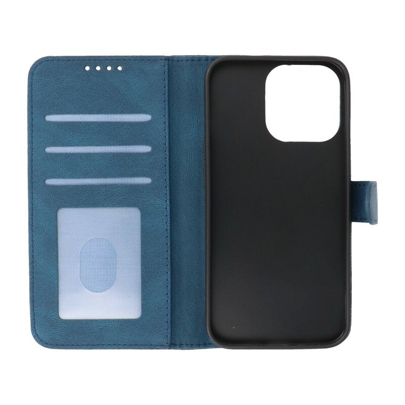 Wallet Cases Hoesje voor iPhone 13 Pro Max Blauw