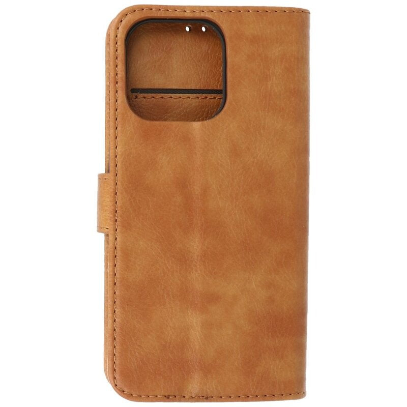 Bookstyle Wallet Cases Hoesje voor iPhone 13 Pro Max Bruin