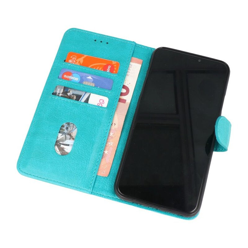 Bookstyle Wallet Cases Hoesje voor iPhone 13 Pro Groen