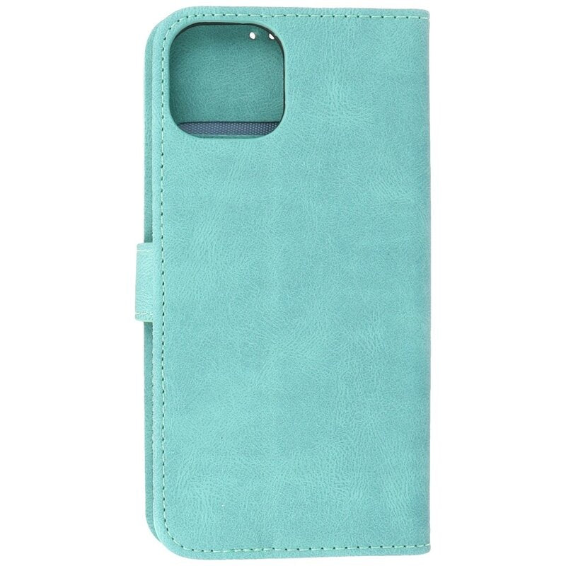 Wallet Cases Hoesje voor iPhone 13 Mini Turquoise