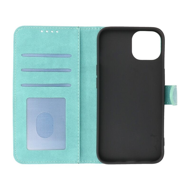 Wallet Cases Hoesje voor iPhone 13 Mini Turquoise