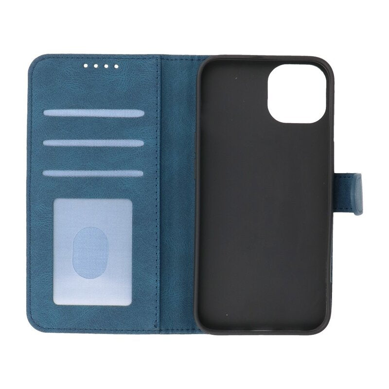 Wallet Cases Hoesje voor iPhone 13 Mini Blauw