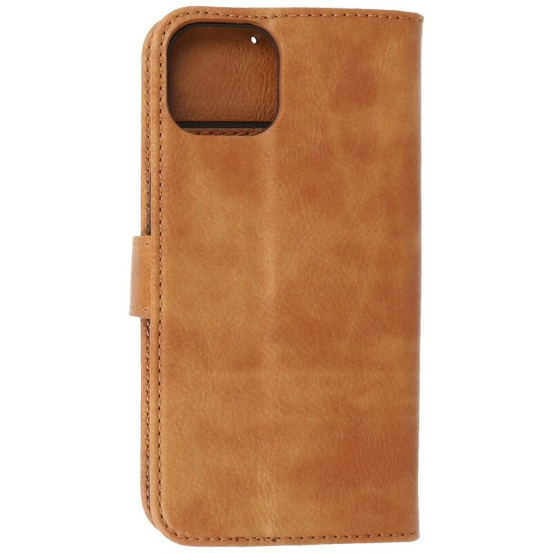 Bookstyle Wallet Cases Hoesje voor iPhone 13 Mini Bruin