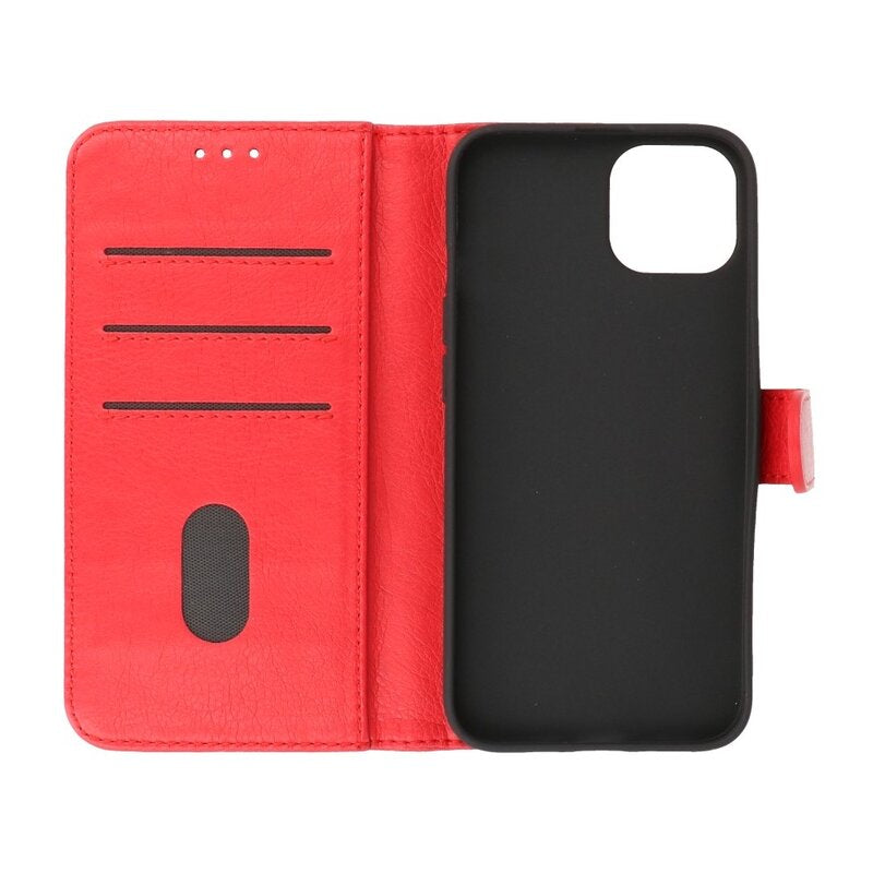 Bookstyle Wallet Cases Hoesje voor iPhone 13 Mini Rood
