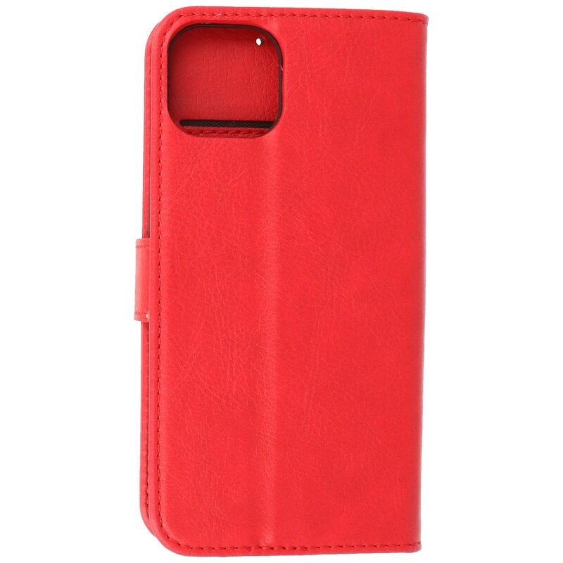Bookstyle Wallet Cases Hoesje voor iPhone 13 Mini Rood