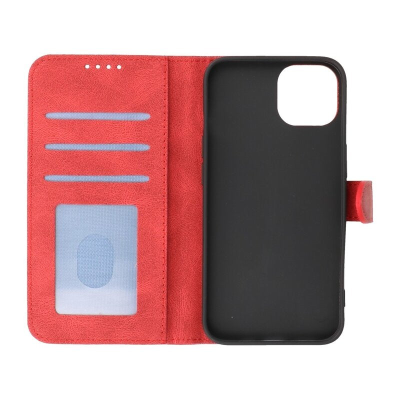 Wallet Cases Hoesje voor iPhone 13 Mini Rood
