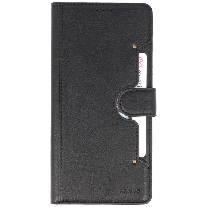 Luxe Portemonnee Hoesje voor iPhone 12 Pro Max Zwart
