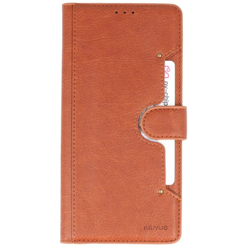 Luxe Portemonnee Hoesje voor iPhone 12 Pro Max Bruin