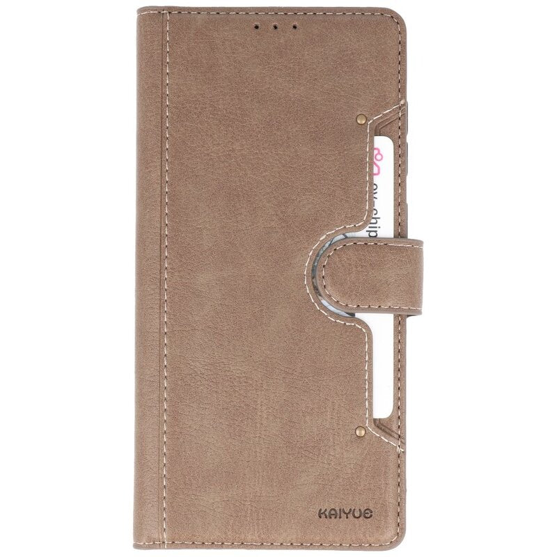 Luxe Portemonnee Hoesje voor iPhone 12 Pro Max Grijs