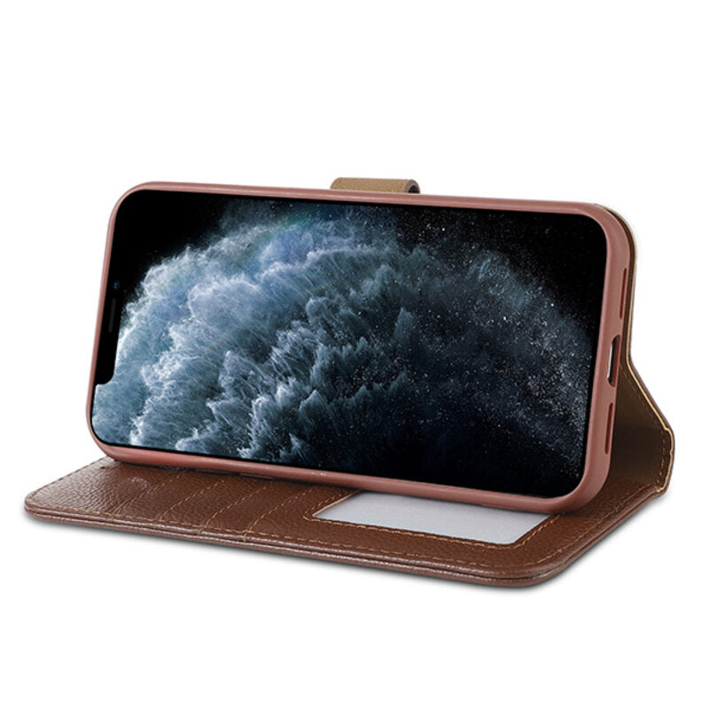 Echt Lederen Hoesje voor iPhone 12 Pro Max Bruin