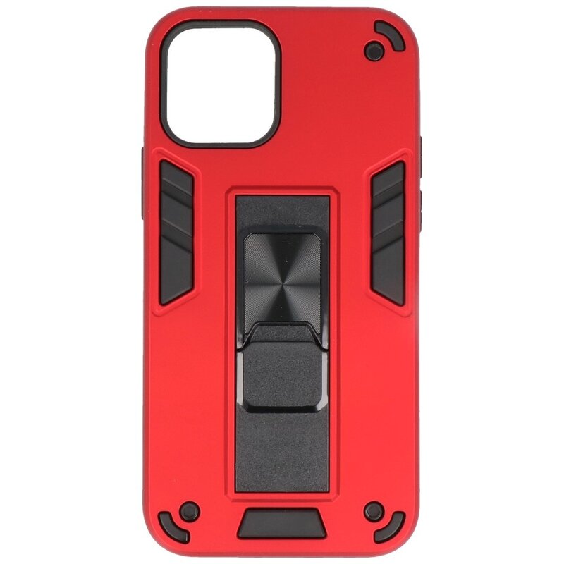 Stand Hardcase Backcover voor iPhone 12 Pro Max Rood