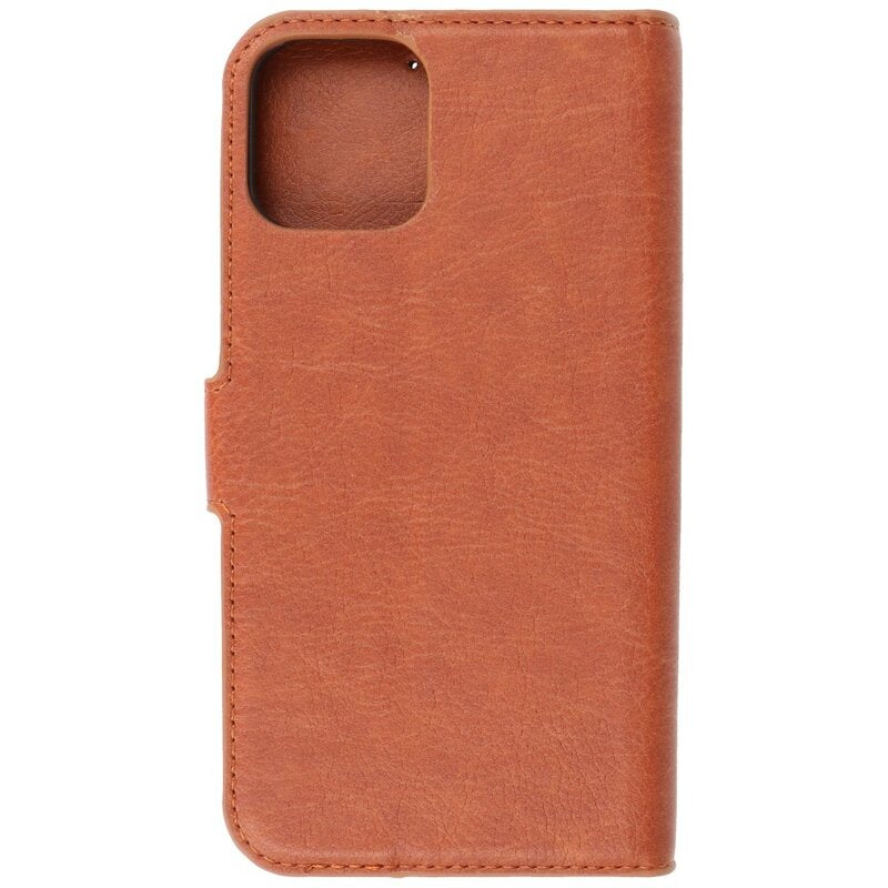 Luxe Portemonnee Hoesje voor iPhone 12 -12 Pro Bruin