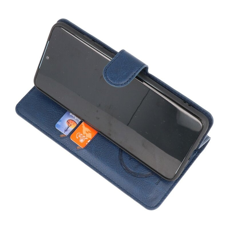 Luxe Portemonnee Hoesje voor iPhone 12 -12 Pro Navy