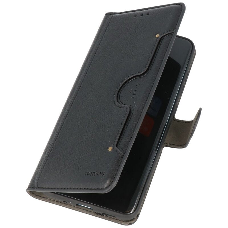 Luxe Portemonnee Hoesje voor iPhone 12 -12 Pro Zwart