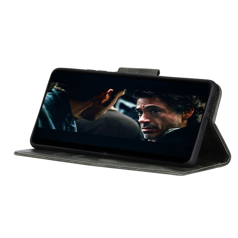 Pull Up PU Leder Bookstyle voor iPhone 12 Pro Donker Groen
