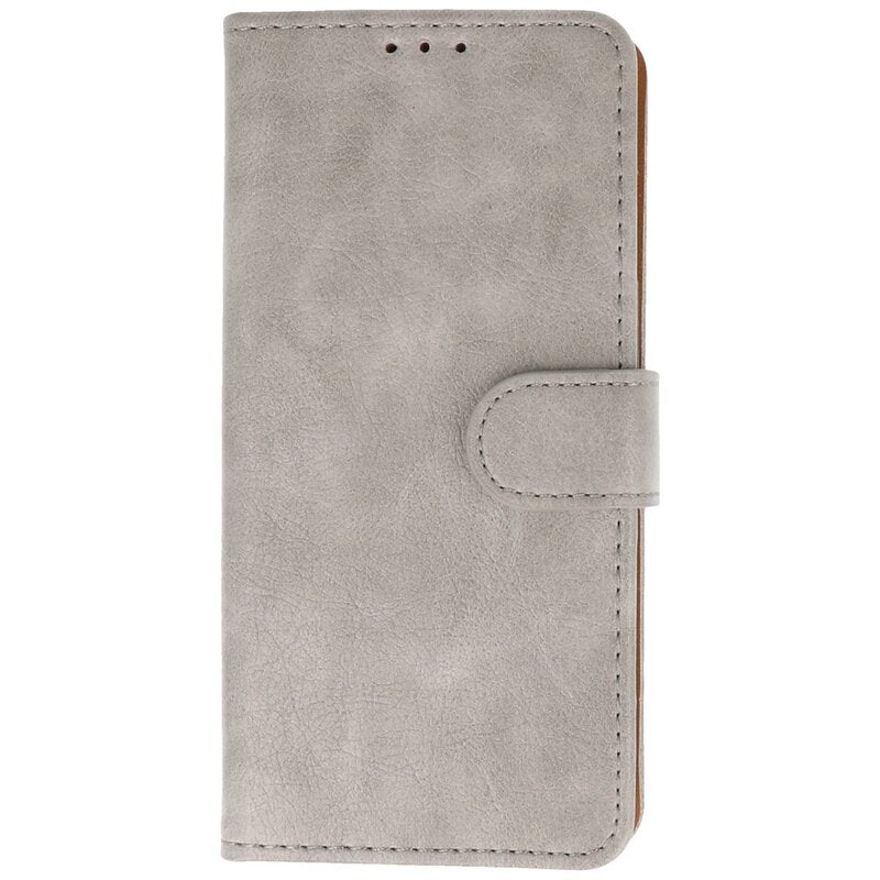 Bookstyle Wallet Cases Hoesje voor iPhone 16e Grijs