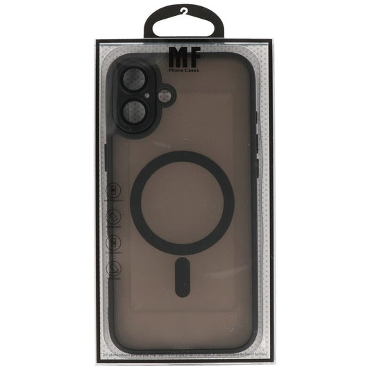 Mat-Transparent met Camera Beschermer Magsafe Case voor iPhone 16 Plus Zwart