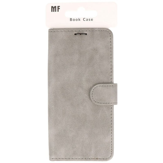 Bookstyle Wallet Cases Hoesje voor iPhone 16e Grijs