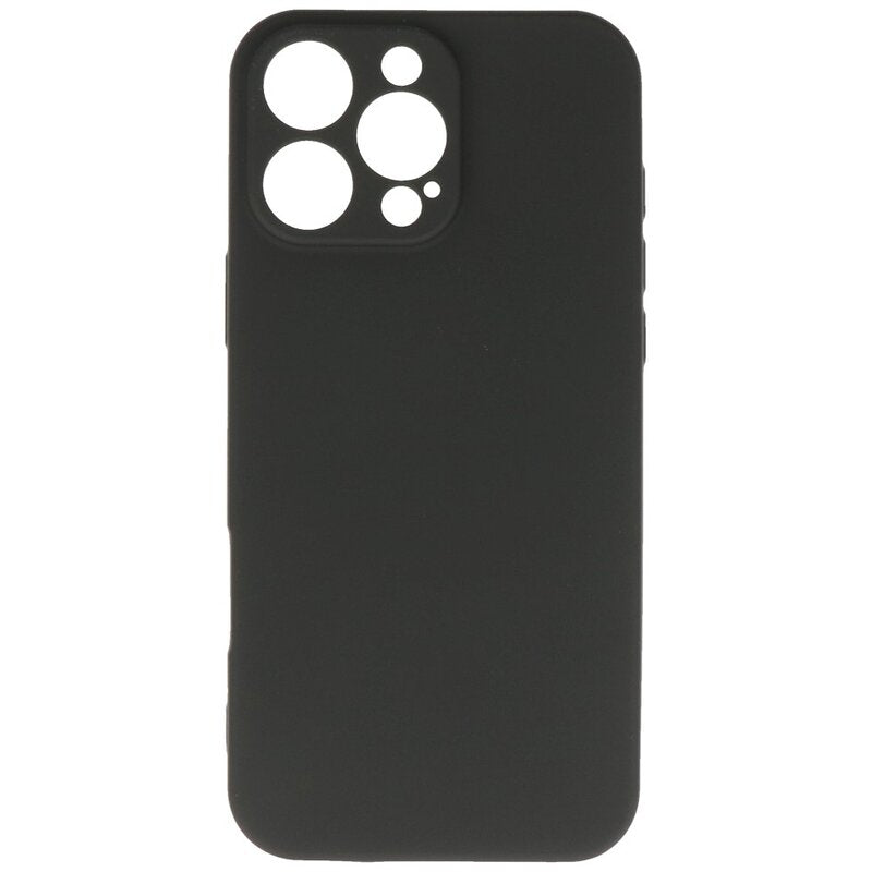 Fashion Color TPU Hoesje voor iPhone 16 Pro Max Zwart
