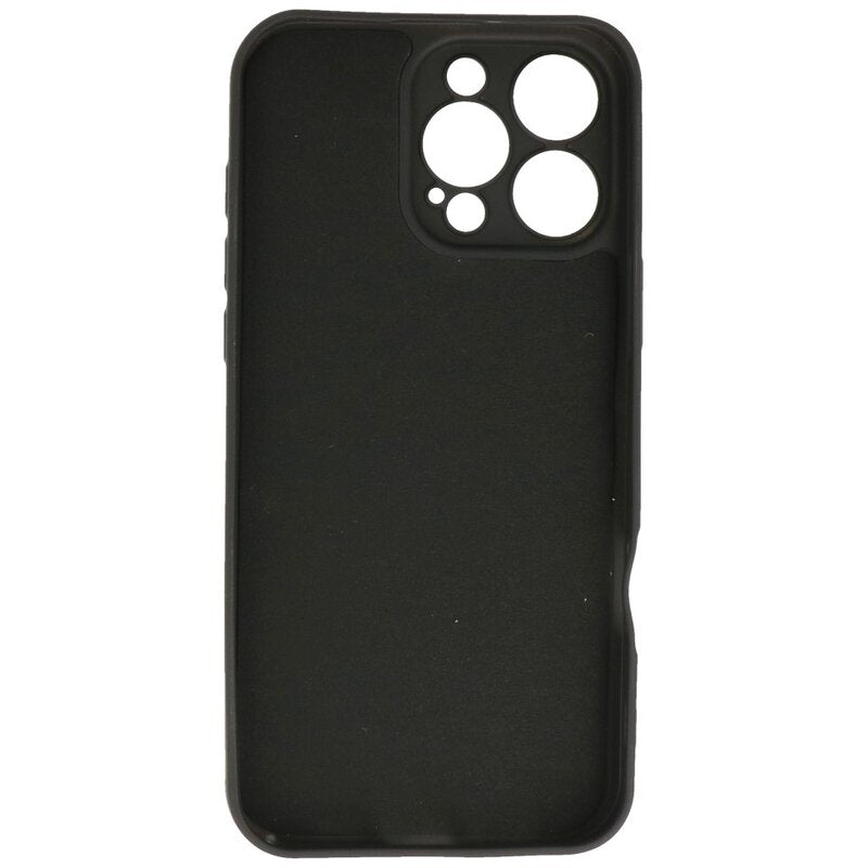 Fashion Color TPU Hoesje voor iPhone 16 Pro Max Zwart