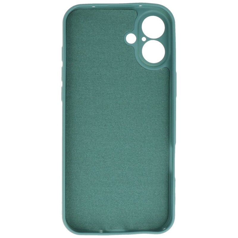Fashion Color TPU Hoesje voor iPhone 16 Plus Donker Groen