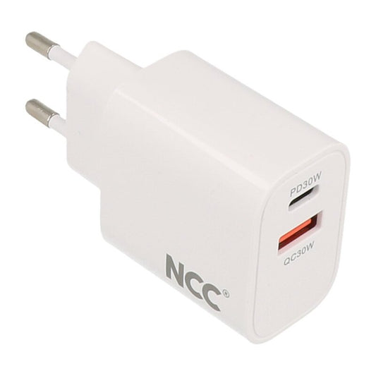 NCC Charger C222 USB A + C Charger 30W Wit