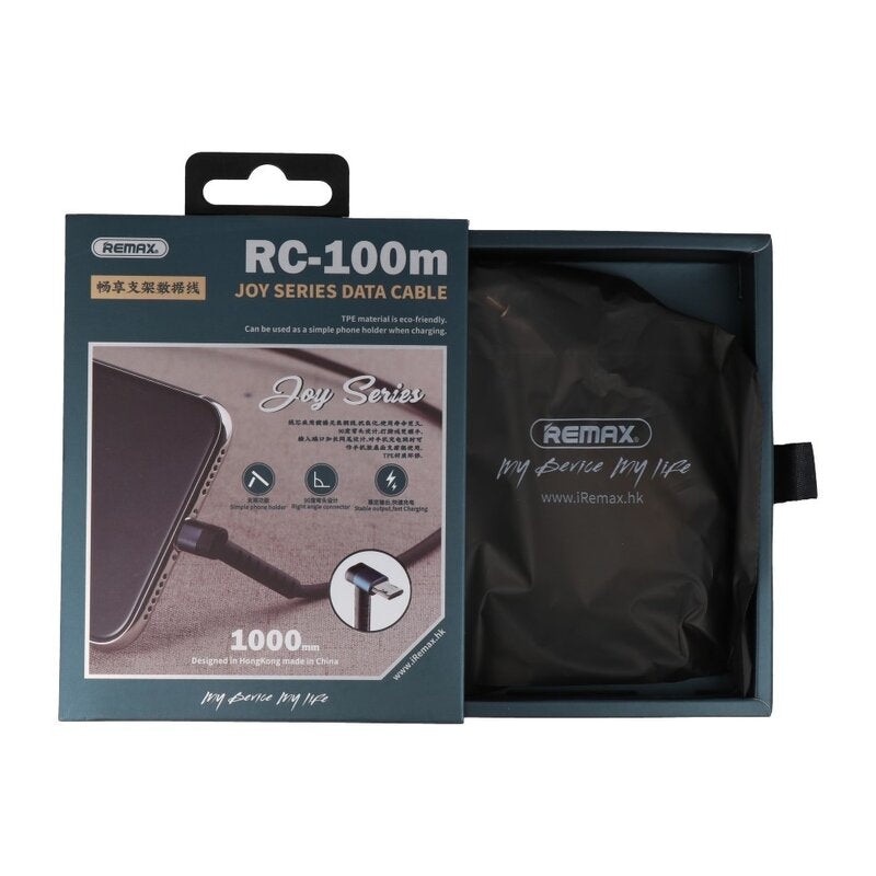 REMAX Type C USB Kabel met Staande Functie Zwart