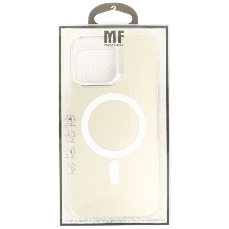 IMD Magnetic Fashion Color Hard Case voor iPhone 16 Wit